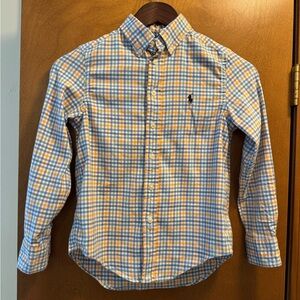Ralph Lauren Kid’s Checkered Shirt in Blue and Yellow